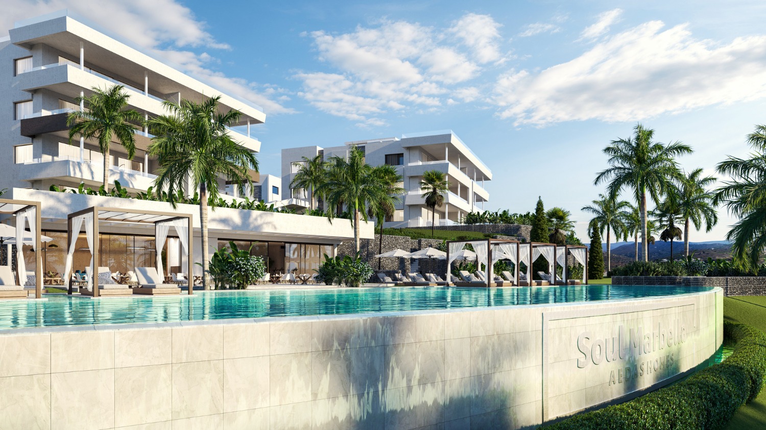 Santa Clara’s Golf course Apartments and Villas Complex Los Monteros Marbella.